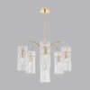 Миниатюра фото потолочная люстра на штанге lumion opulenta 8413/6 французское золото | 220svet.ru
